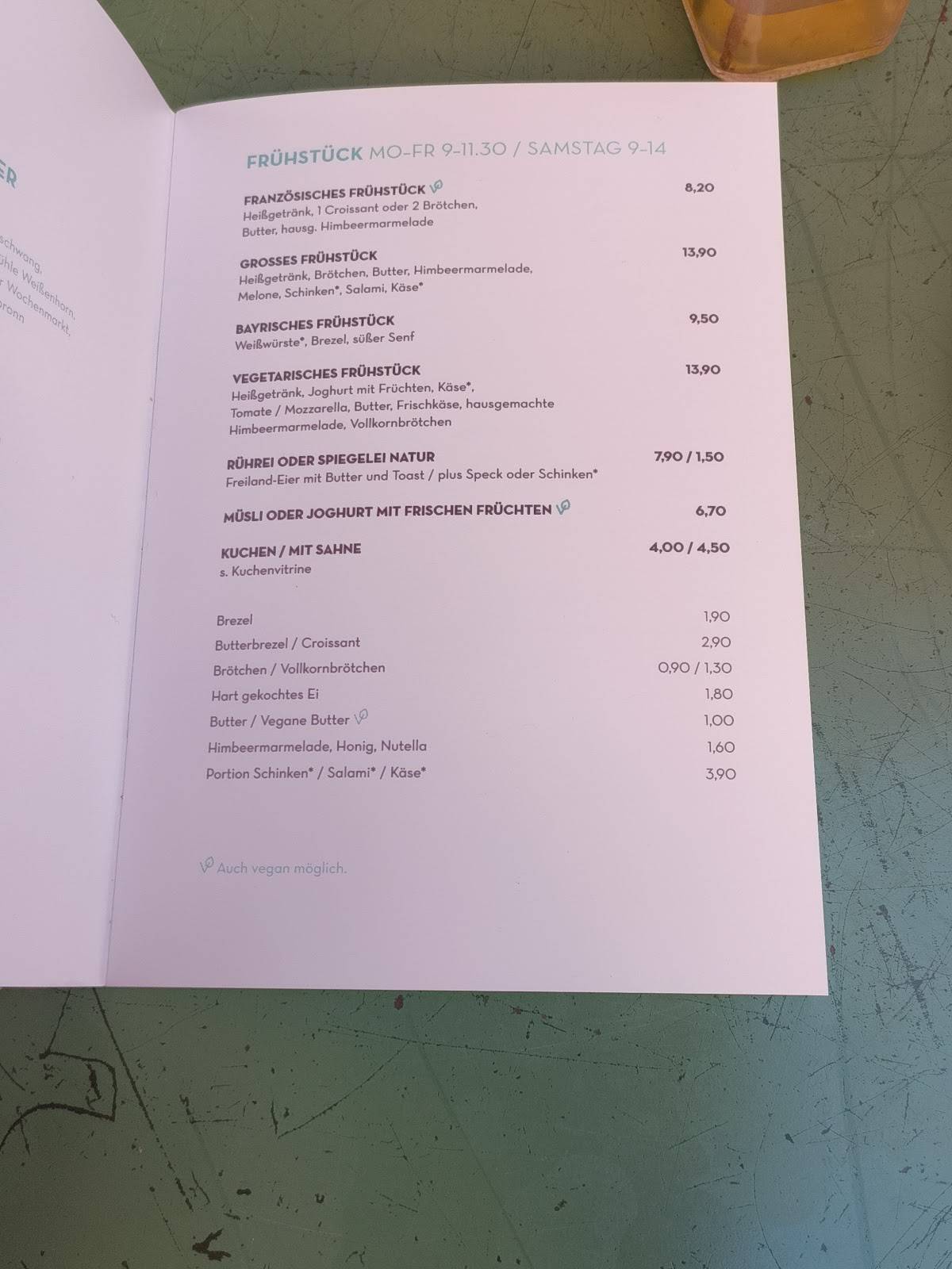 Café Gustaff Ulm меню