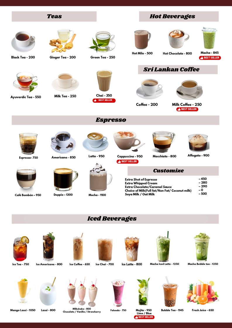 Cafe Lago меню