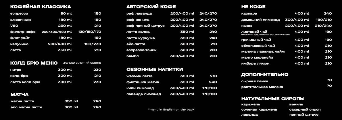 Мама варит кофе меню