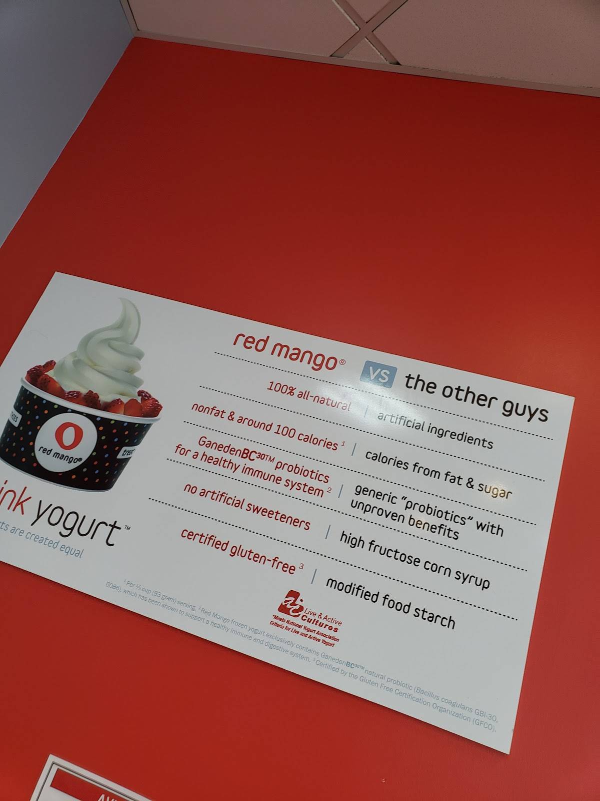 Red Mango меню
