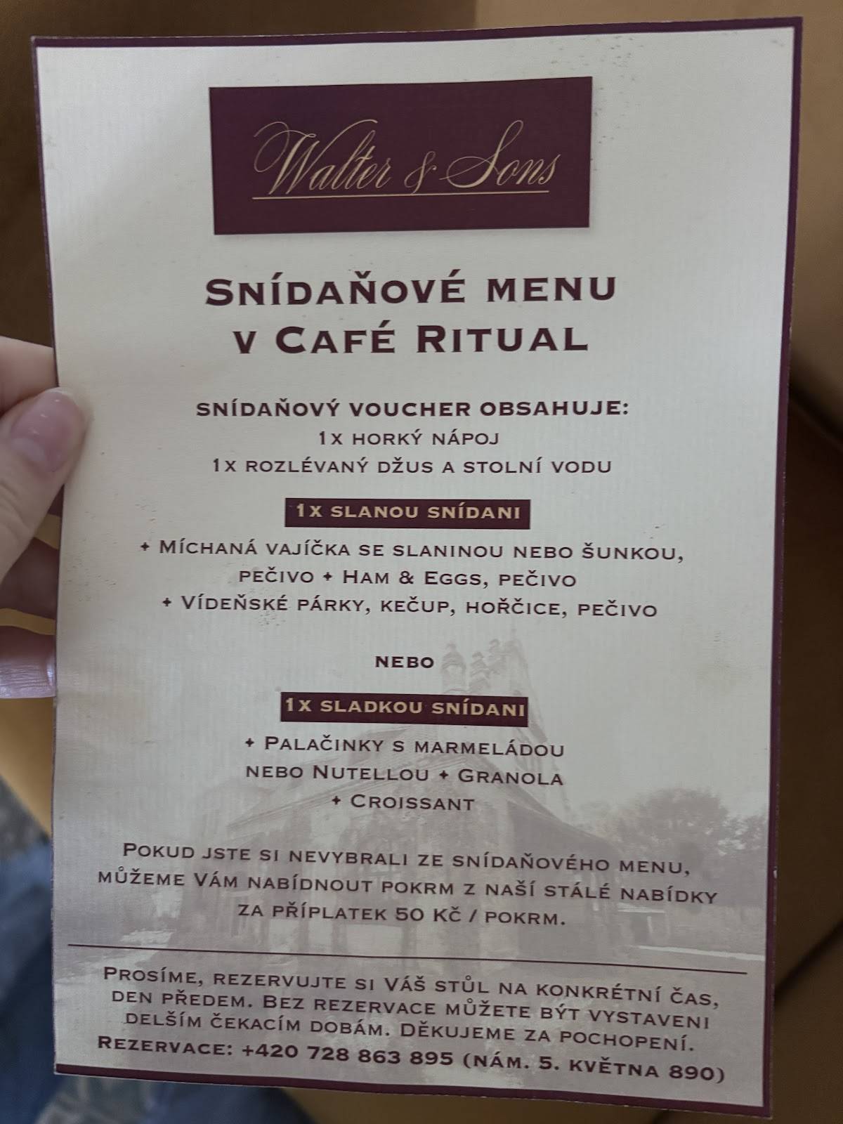 Café Ritual меню