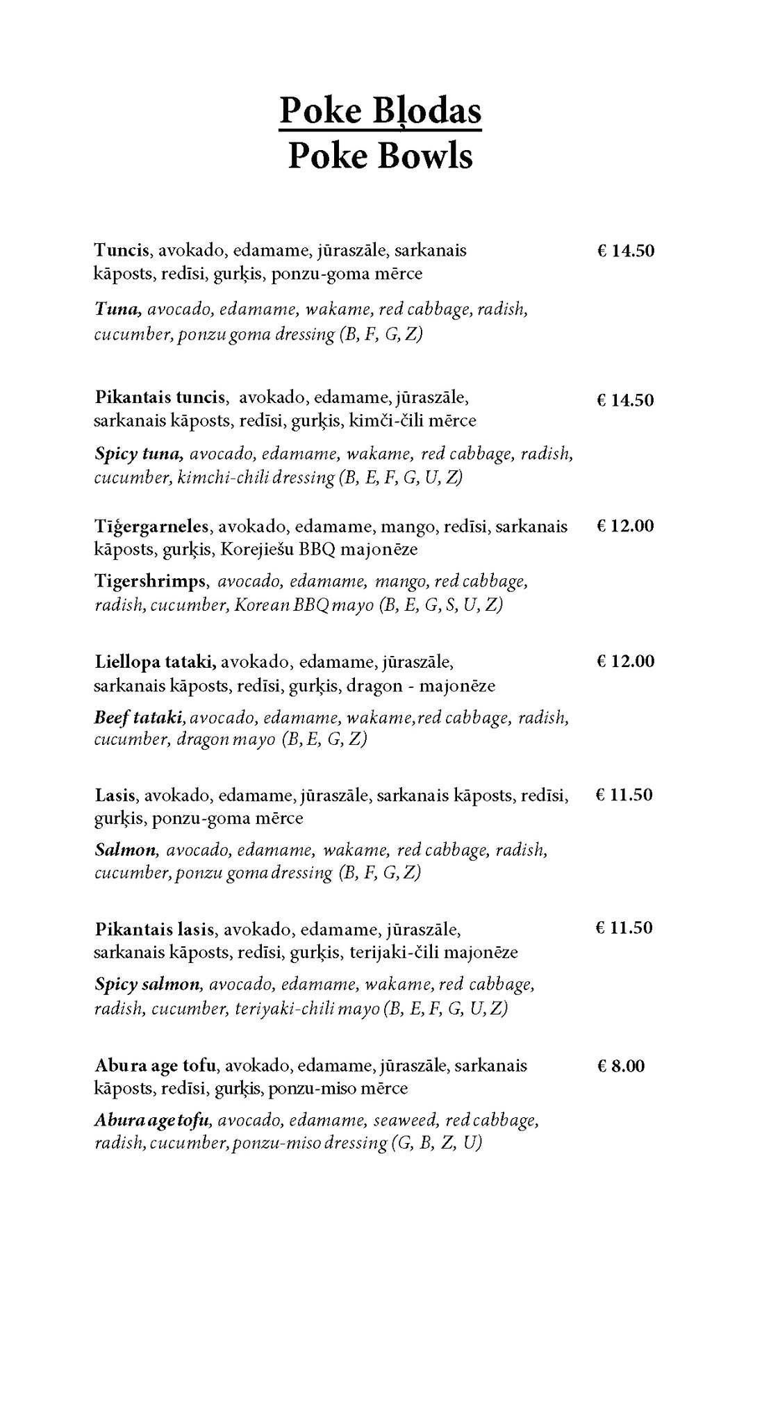 The HUB cafe меню