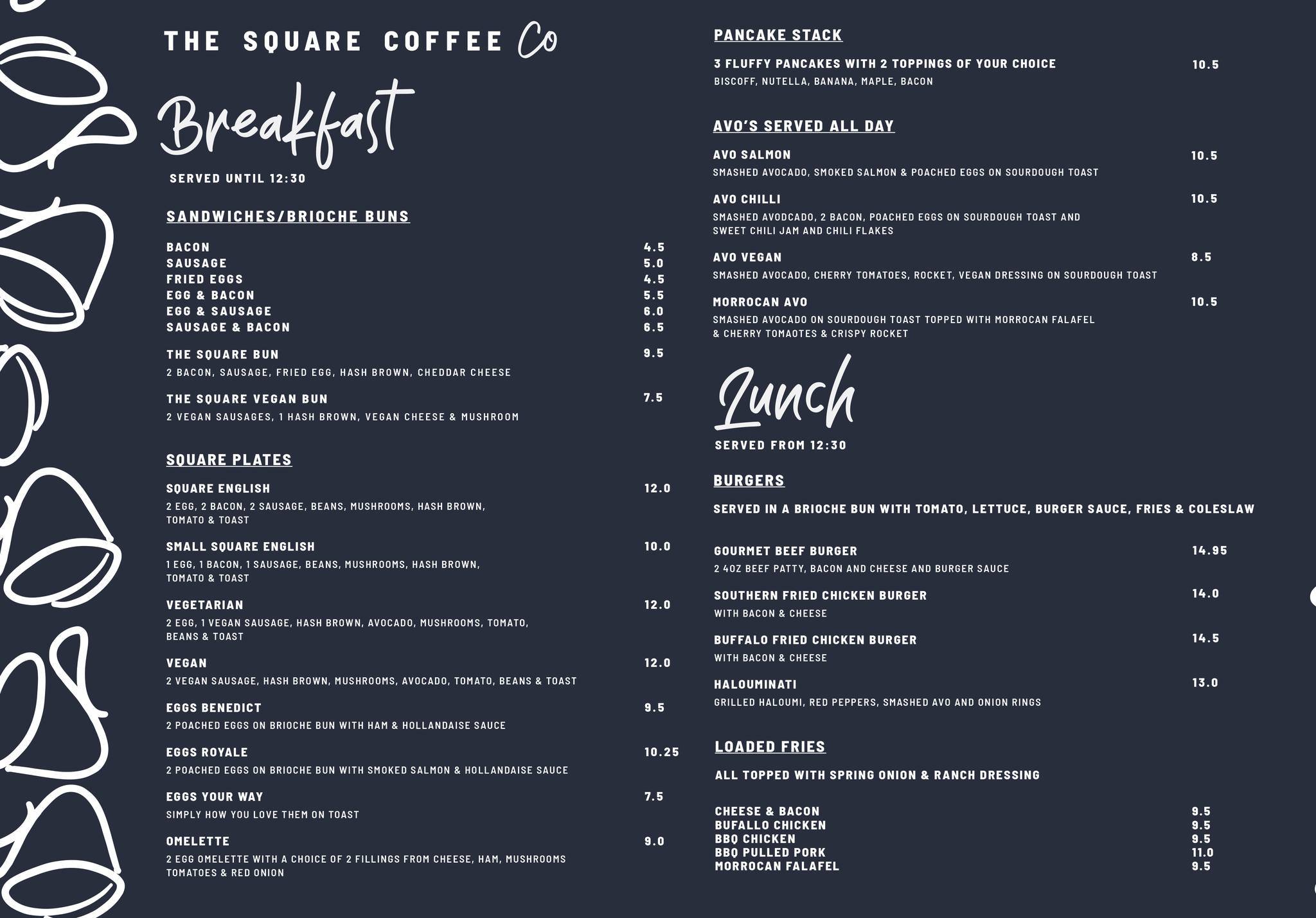 The Square Coffee меню