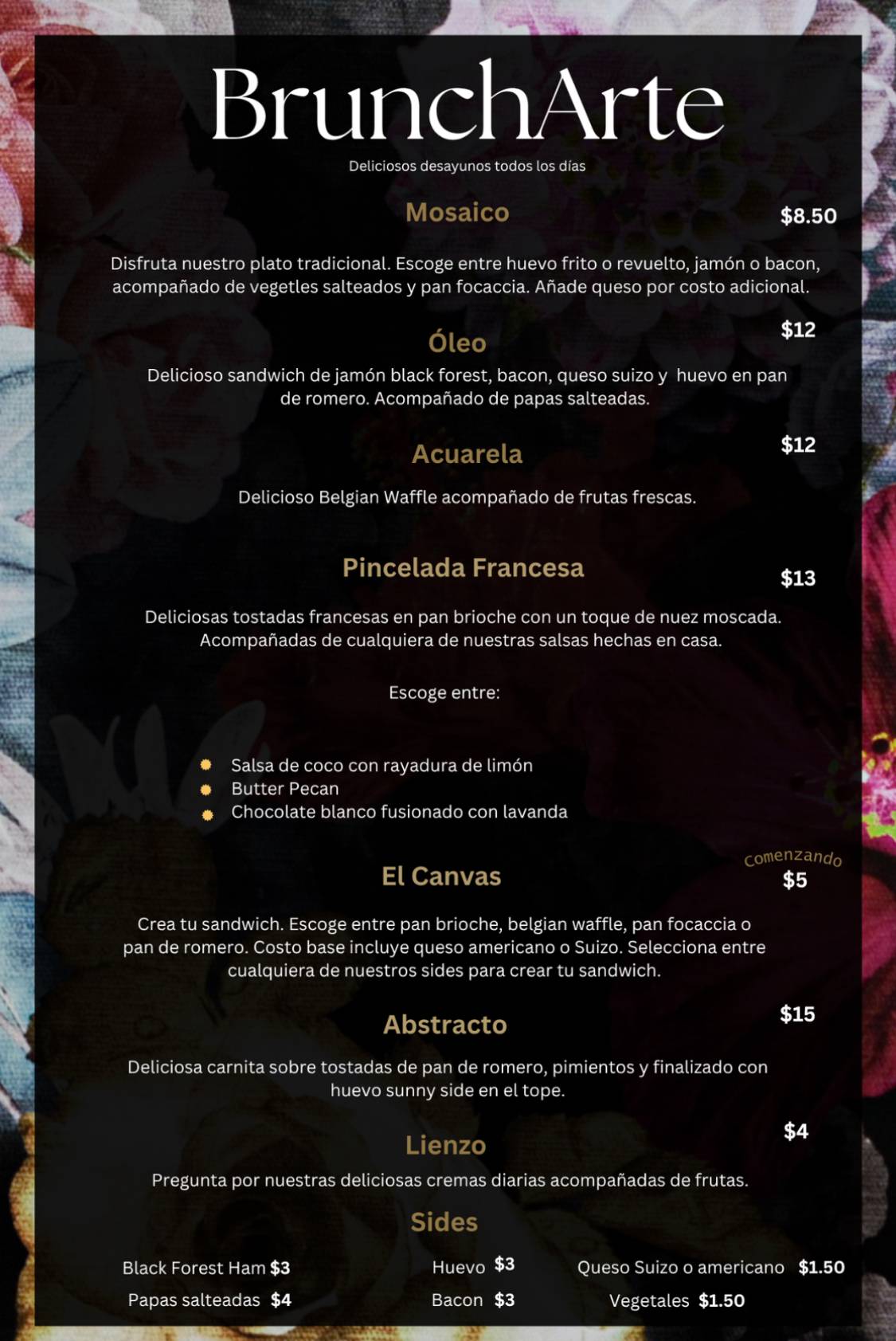CaféStudio меню