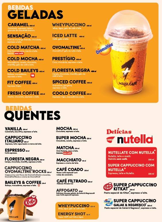 Cafeteria Mais1 Café - Rio do Sul меню