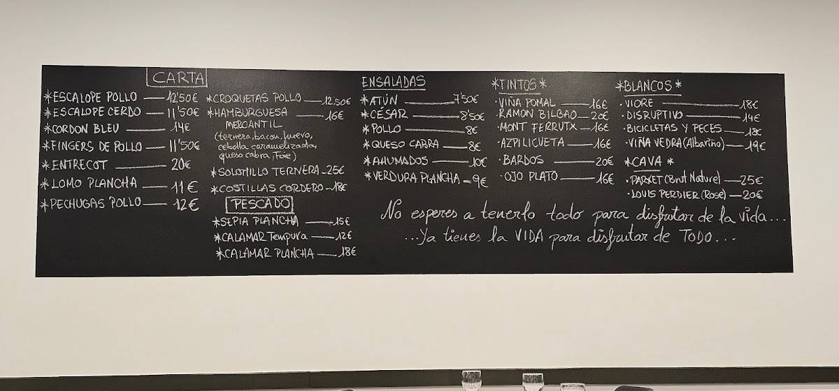 Cafeteria Mercantil Polígon меню