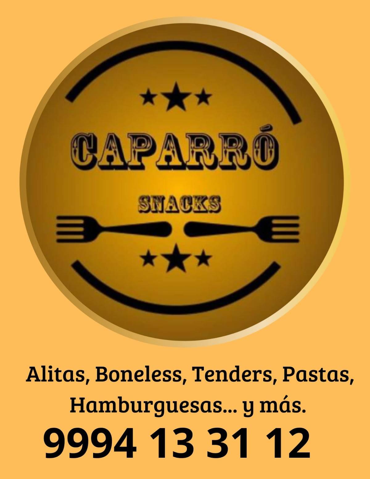 Caparro snaks меню
