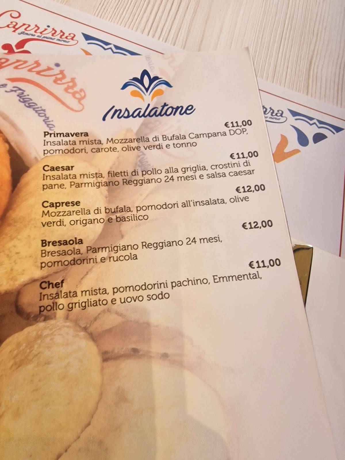 Caprizza Roma меню