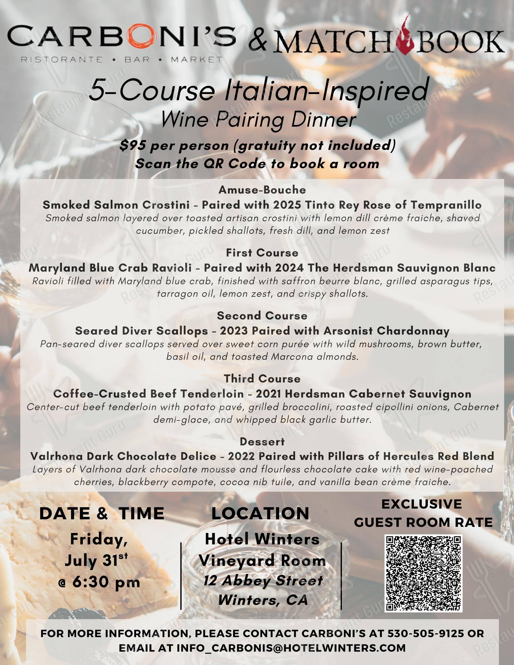 Carboni's Ristorante в Уинтерс - Drink menu