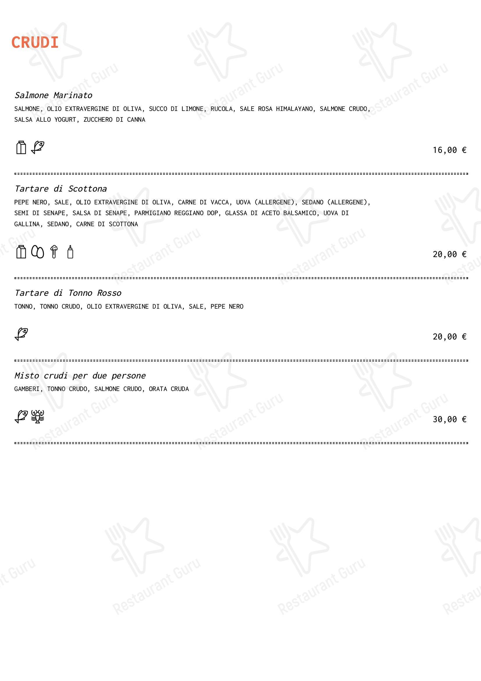 Carrots Cafè в Риме - Меню