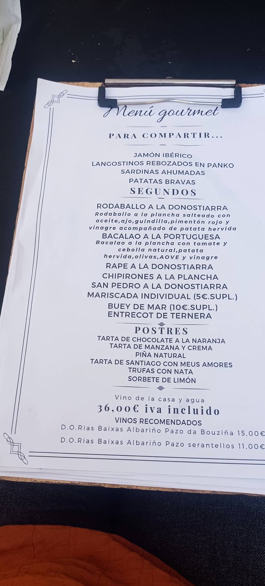 Casa Raimundo Restaurant меню