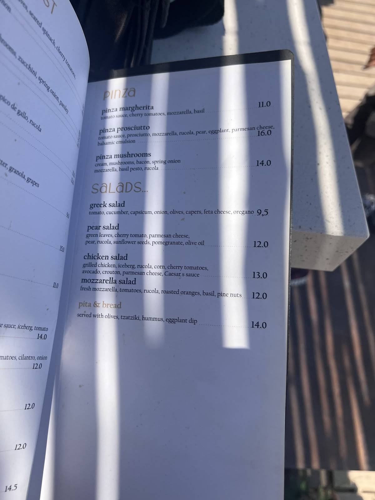 Cayo Beach Bar Rhodes меню