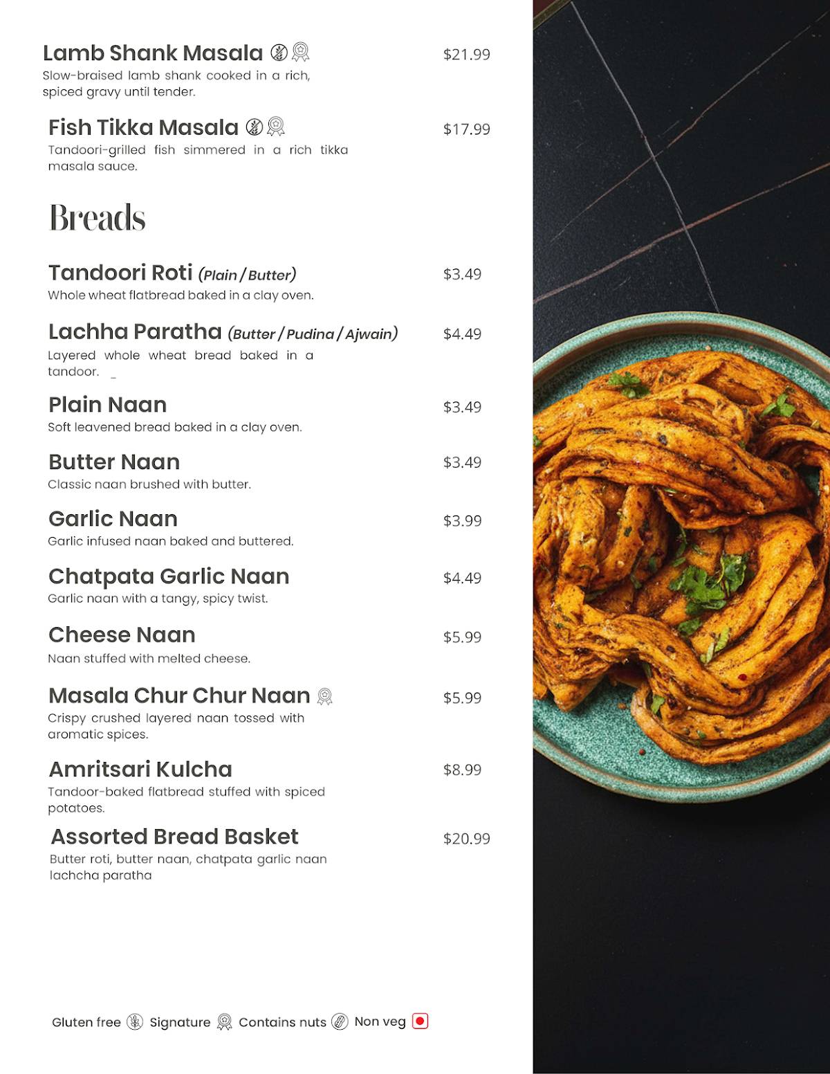 Charcoal - Indian Kitchen + Bar меню