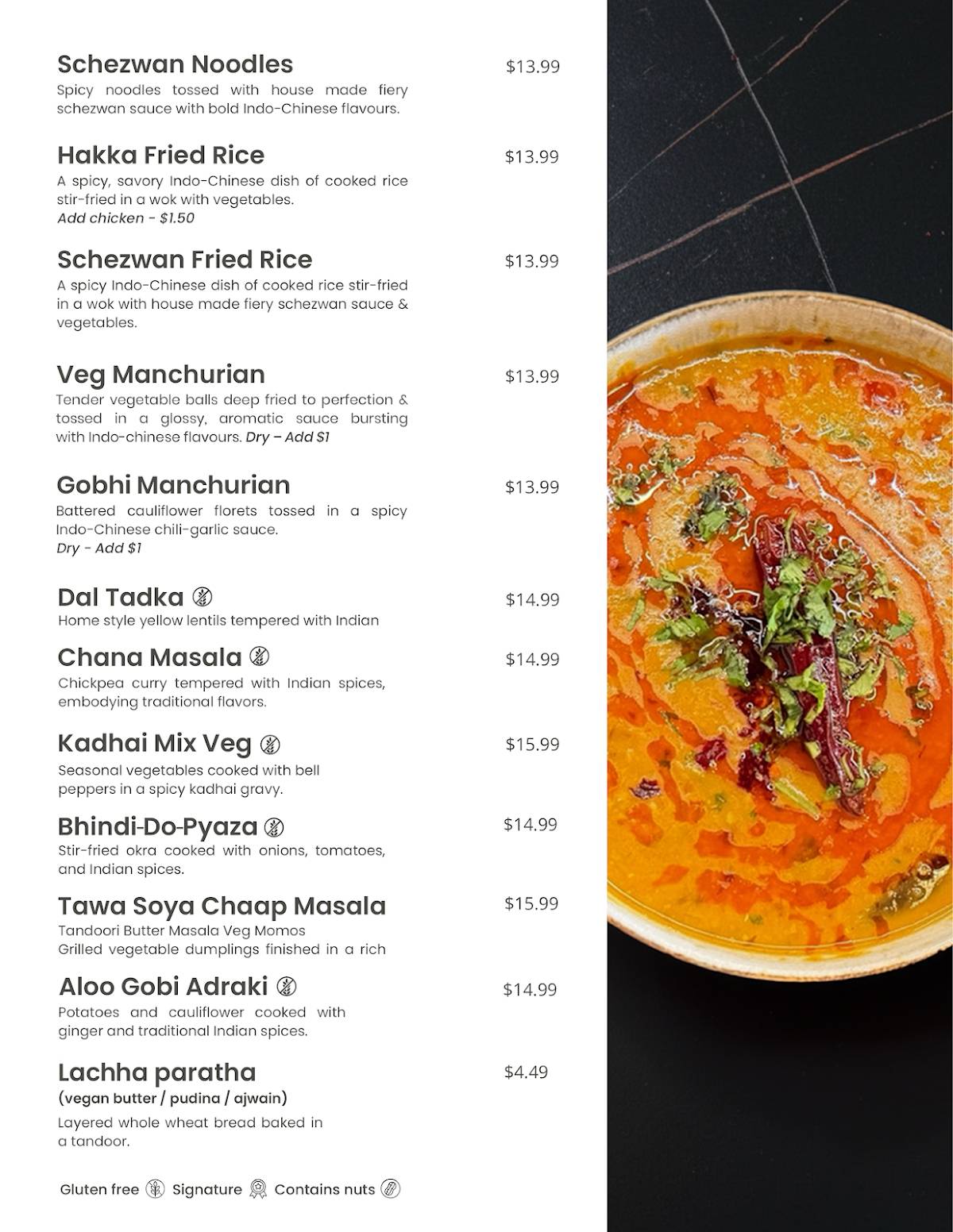 Charcoal - Indian Kitchen + Bar меню