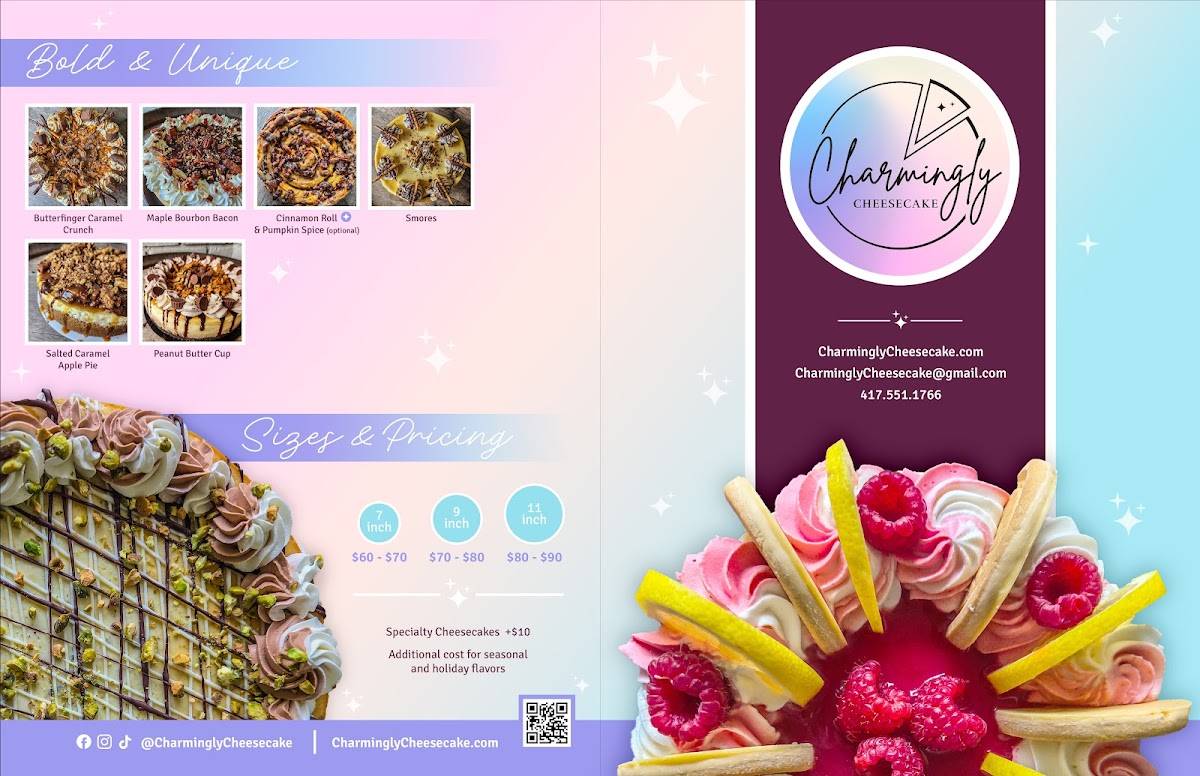 Charmingly Cheesecake меню