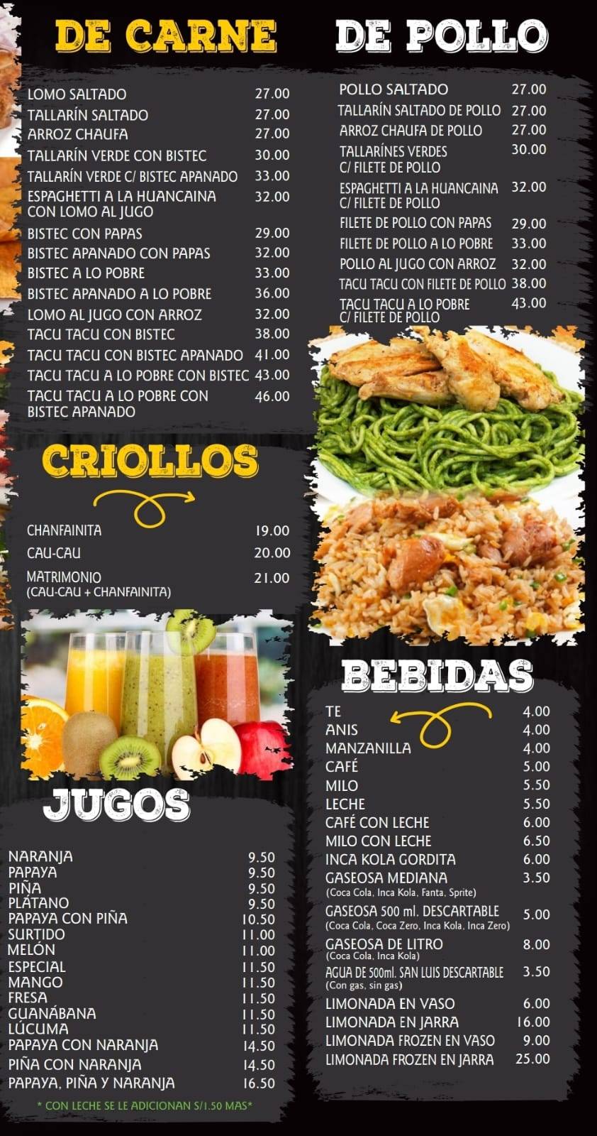 Chicharrones El Manzano меню