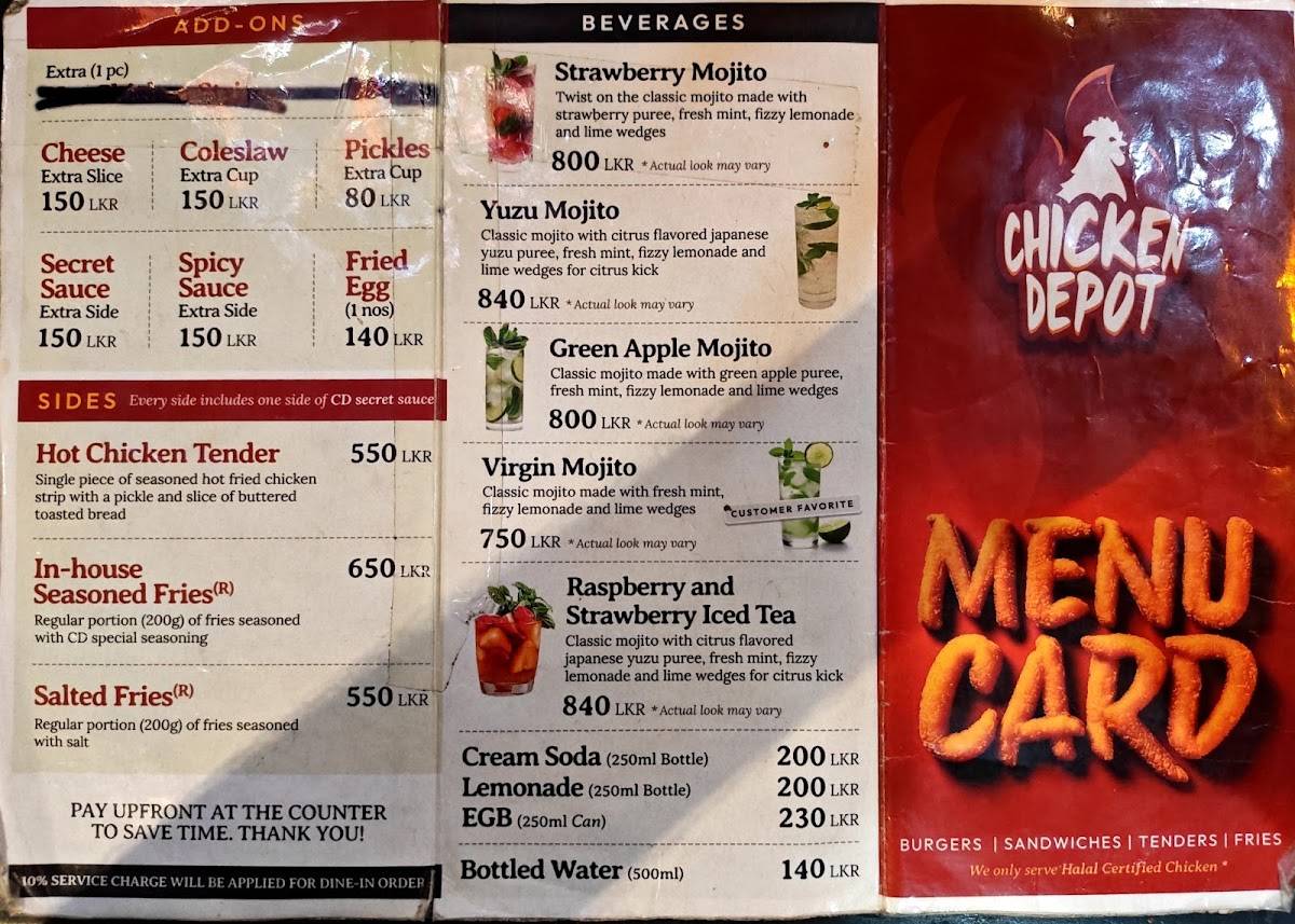 Chicken Depot меню