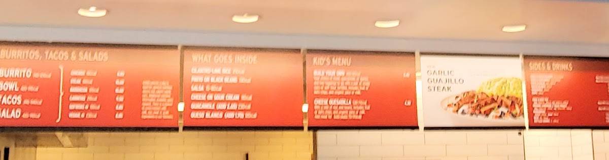 Chipotle Mexican Grill меню