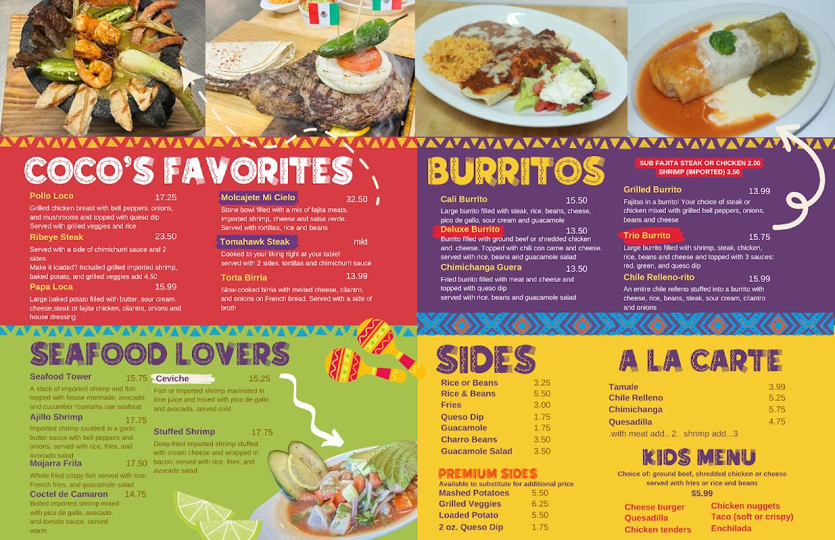 CoCo's Mexican Grill меню