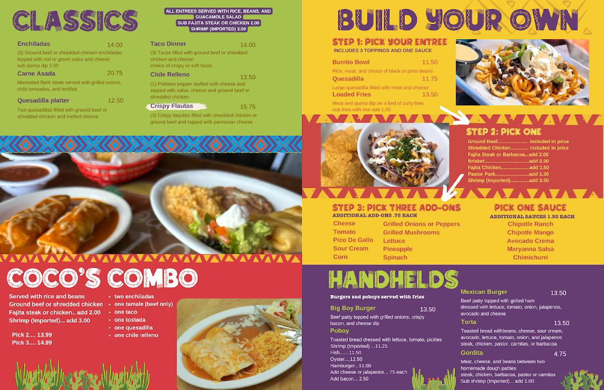 CoCo's Mexican Grill меню