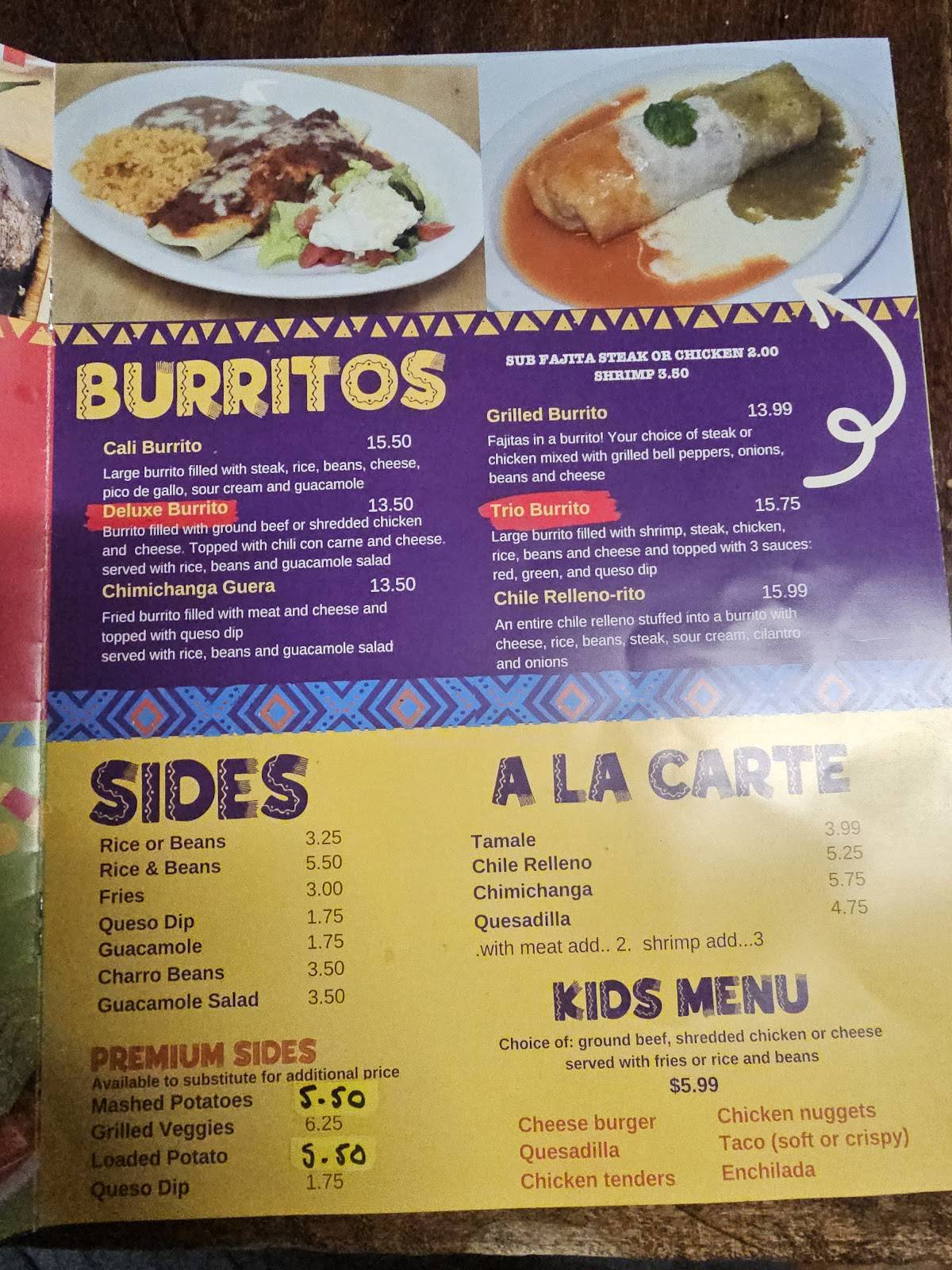 CoCo's Mexican Grill меню