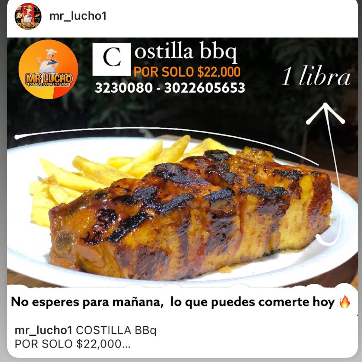 Comidas Rápidas y Asados Mr. Lucho меню