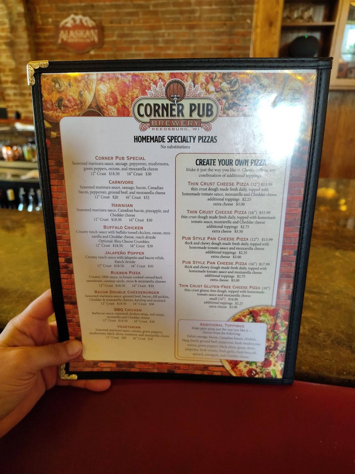 Corner Pub Brewery меню