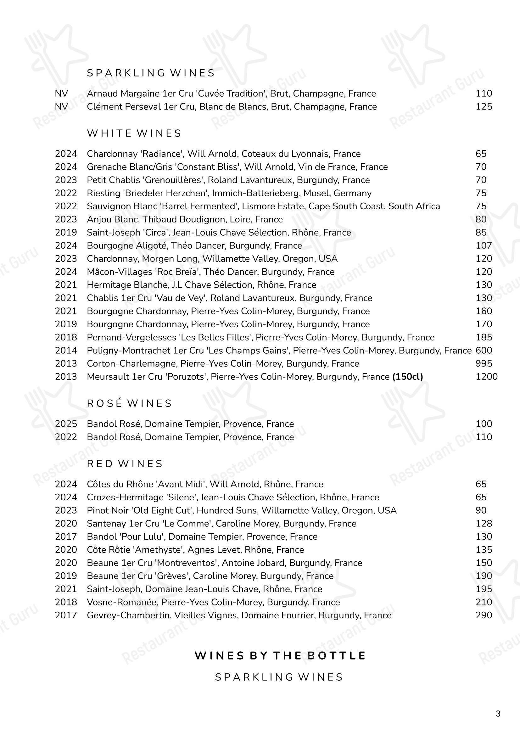 Меню ресторана Cornus - At Home Catering Menu