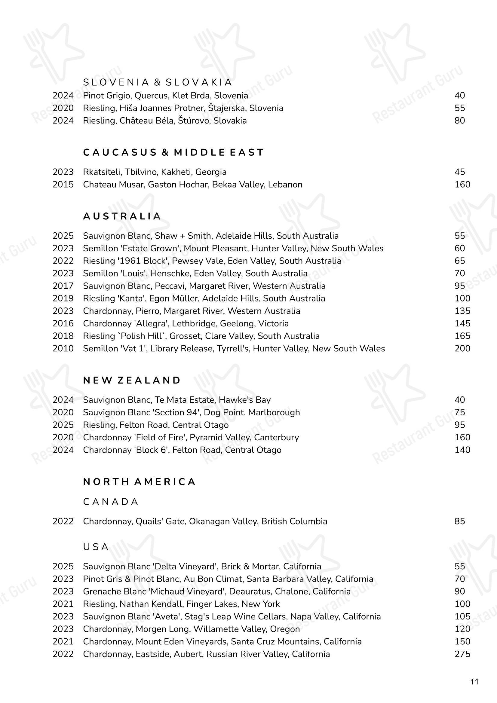 Cornus в Лондоне - Restaurant Menu