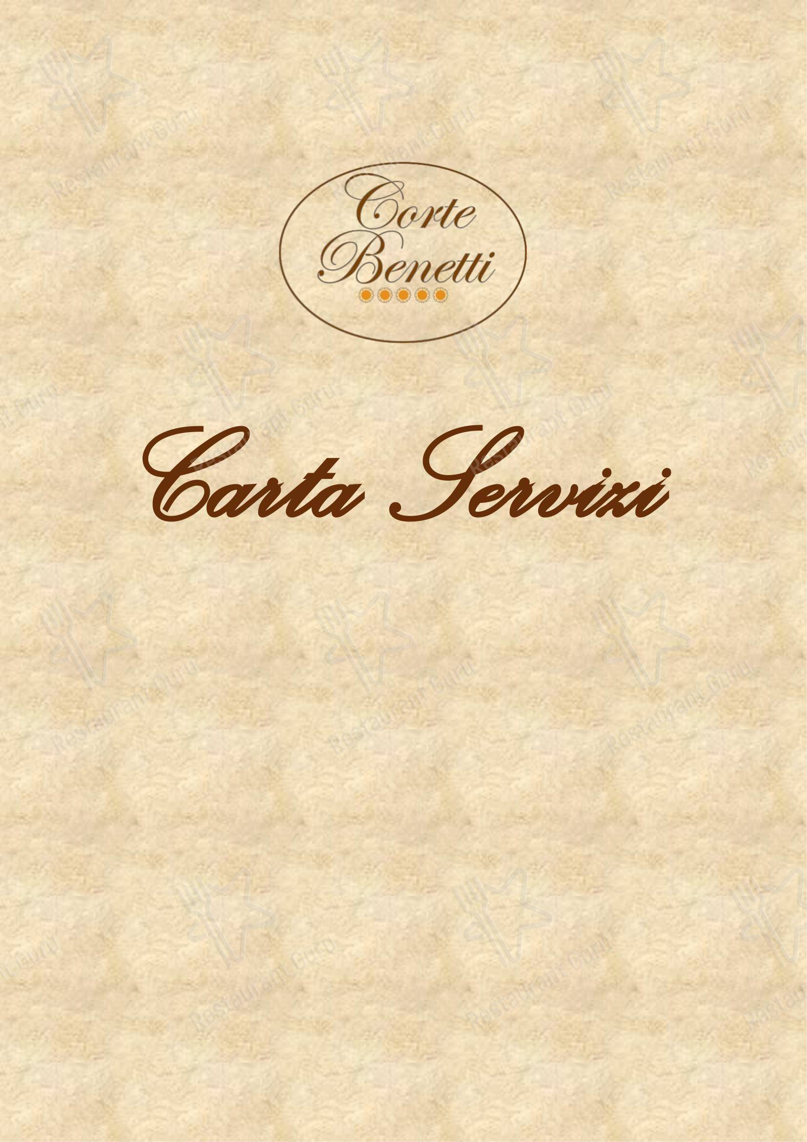 Corte Benetti в Ровиго - Меню