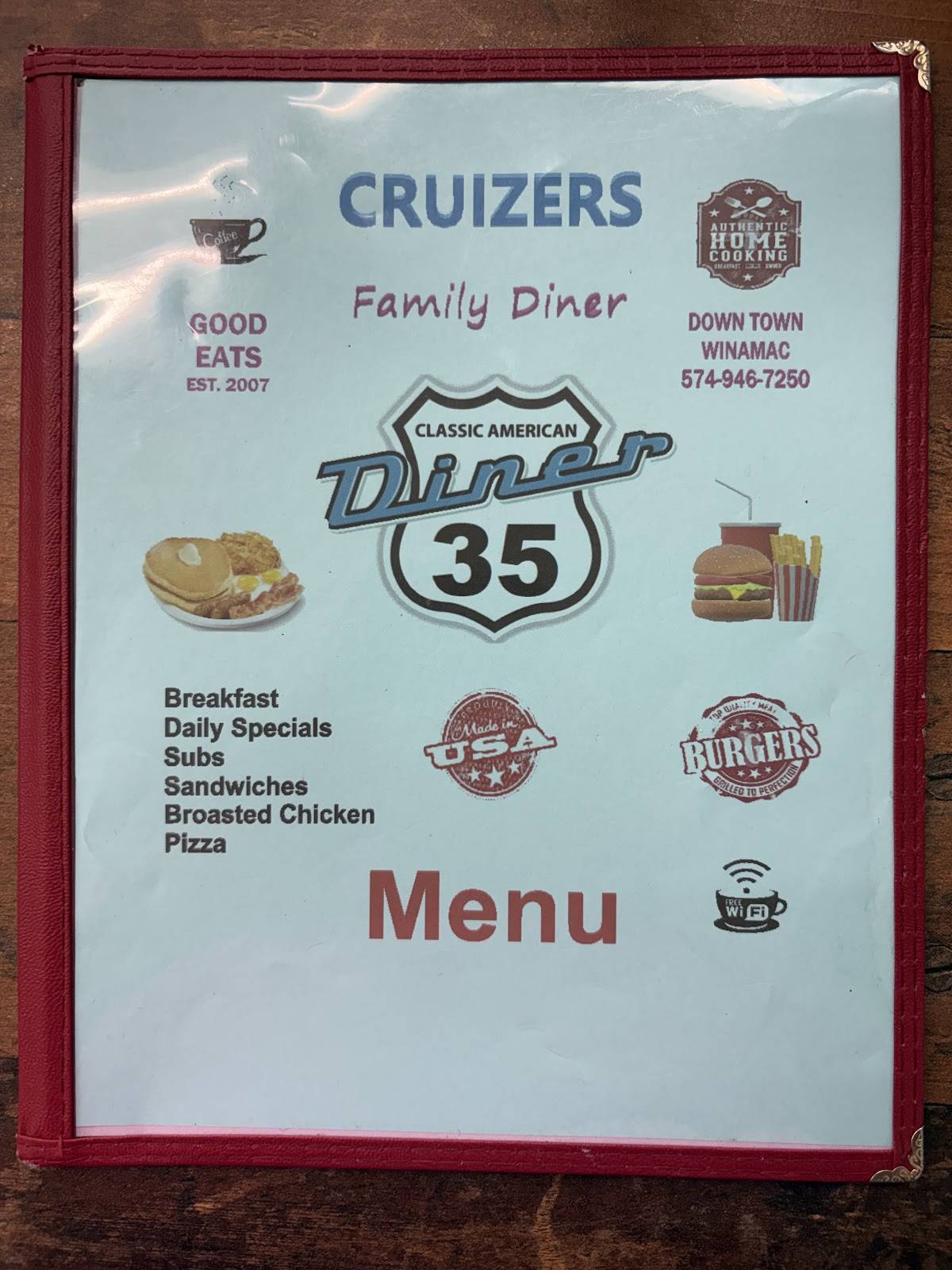 Cruizers меню