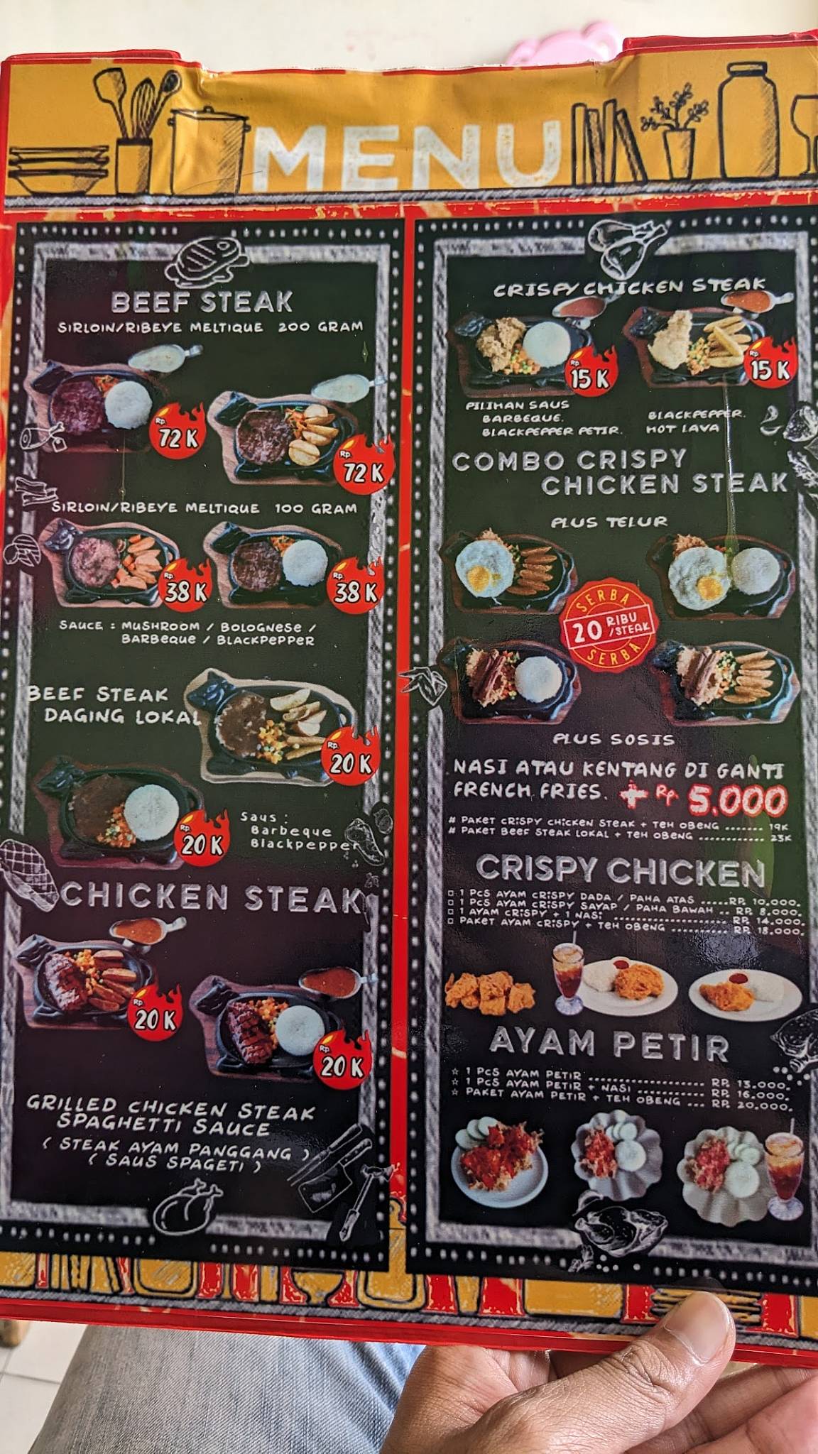 D'Container Chicken House Resto n Cafe меню