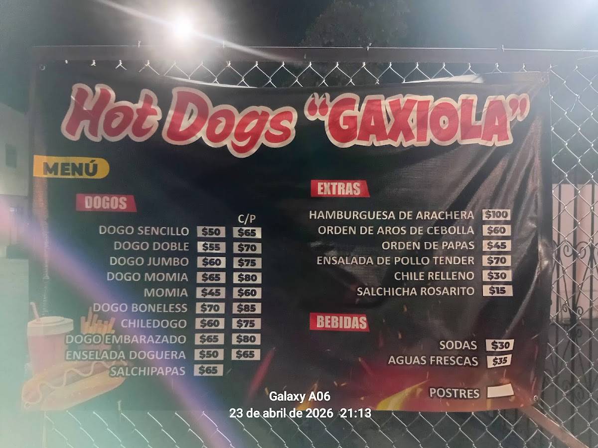 DOGOS GAXIOLA меню