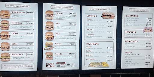 DOMO Burger меню