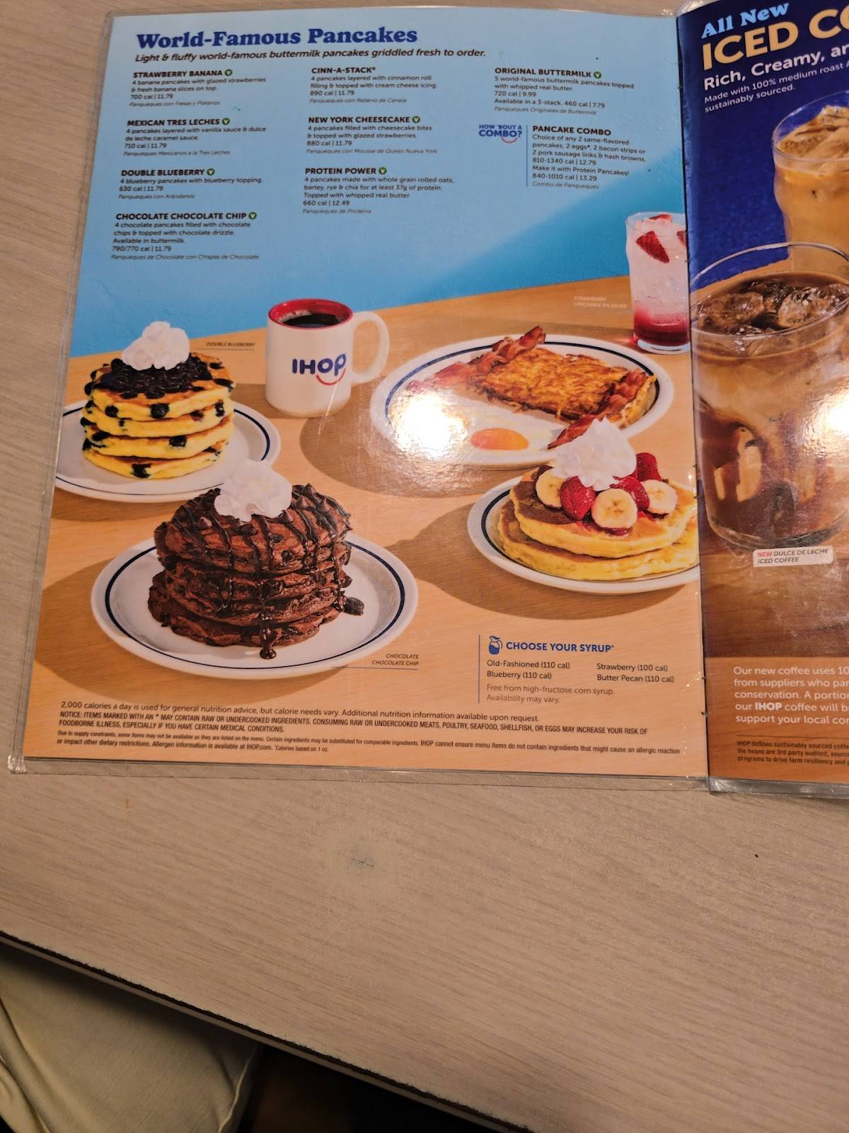 IHOP меню