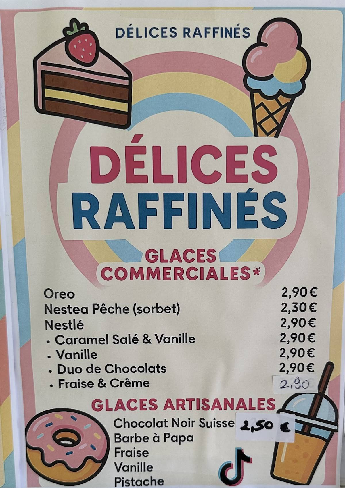 Délices Raffines меню