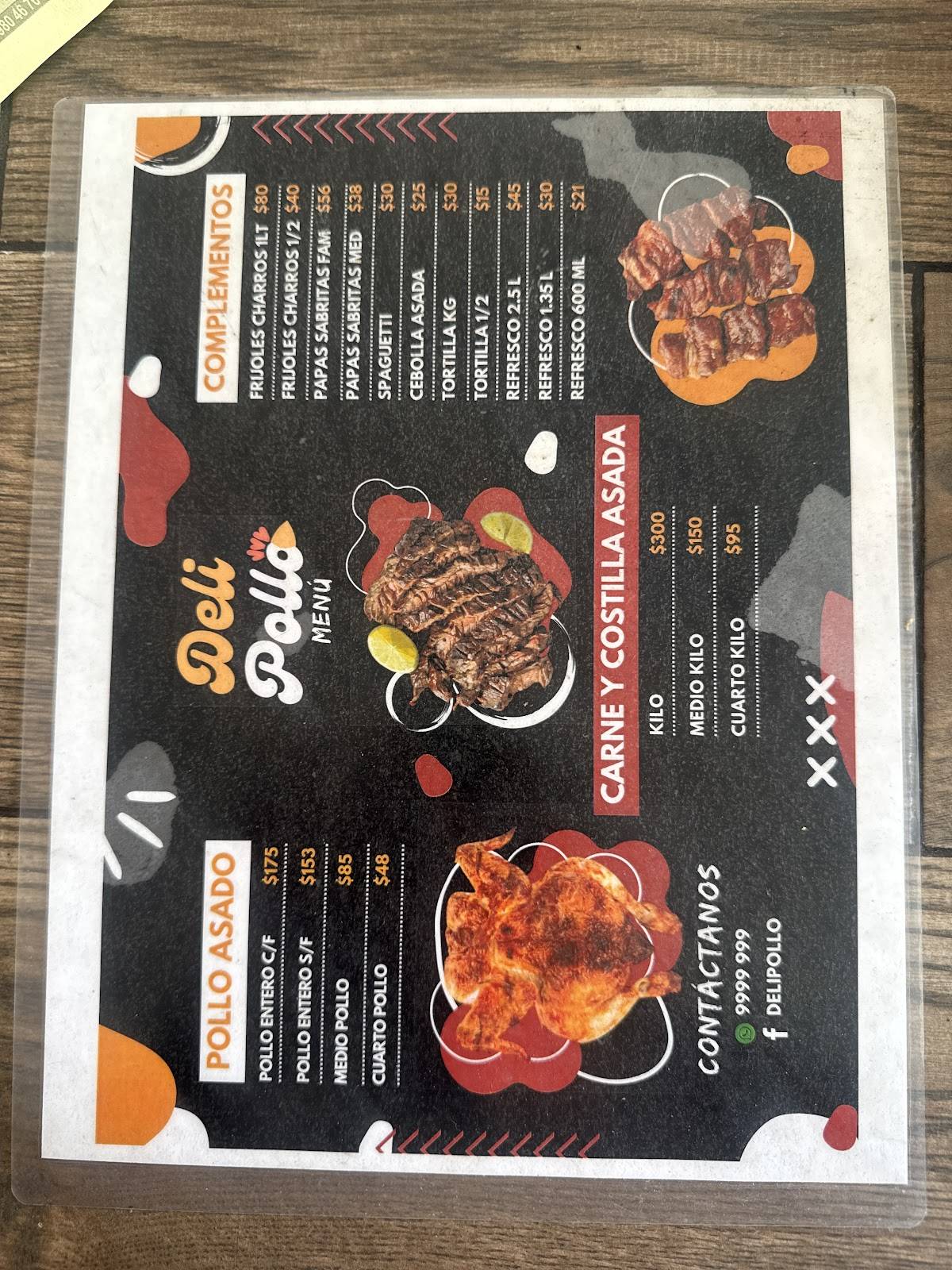 Delipollo меню