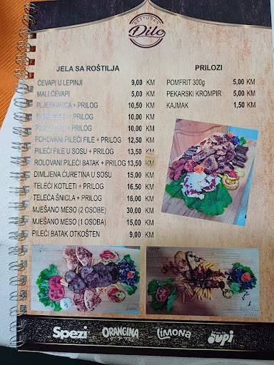 Restoran Đilo меню