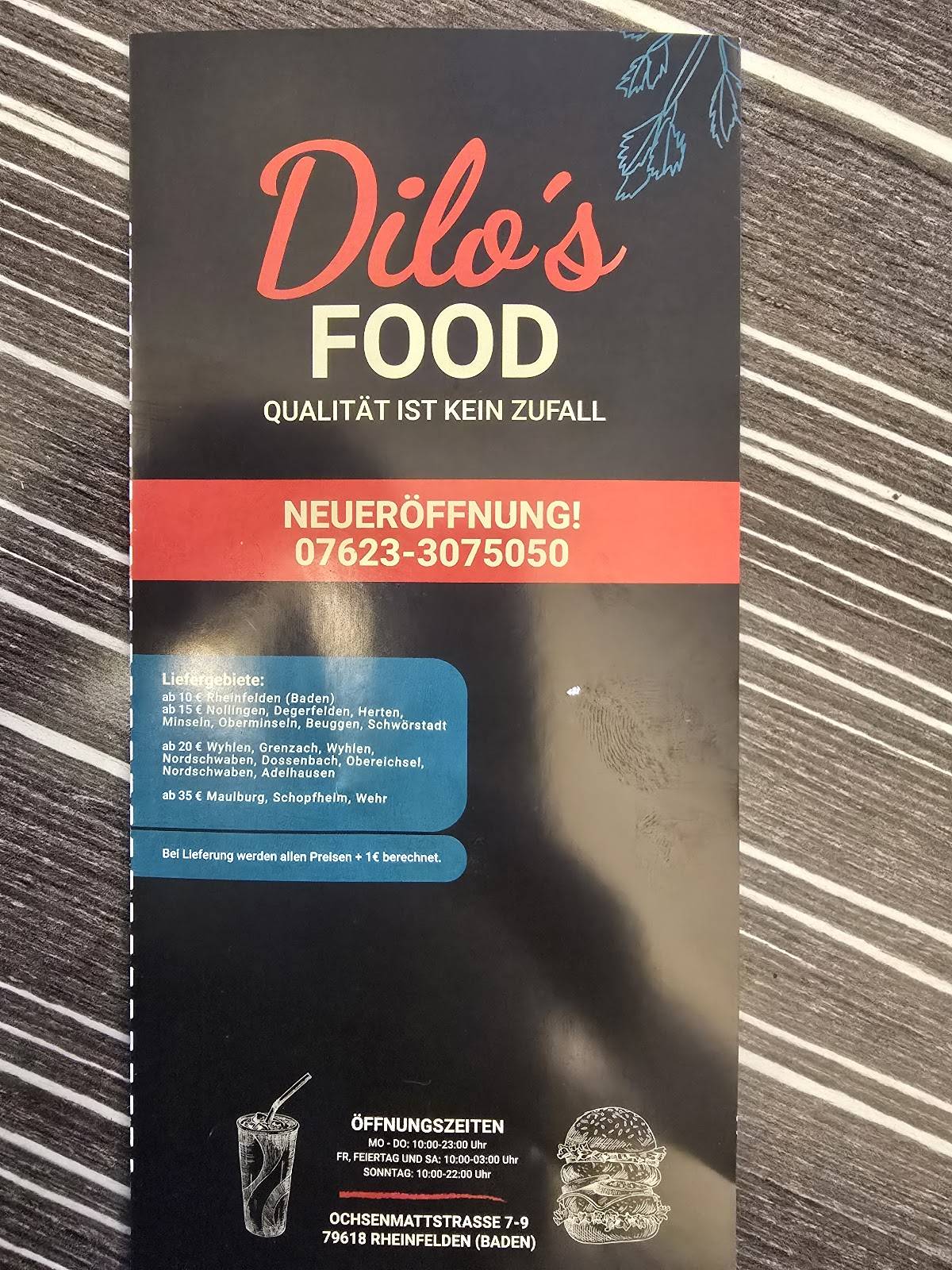 Dilo's Food меню