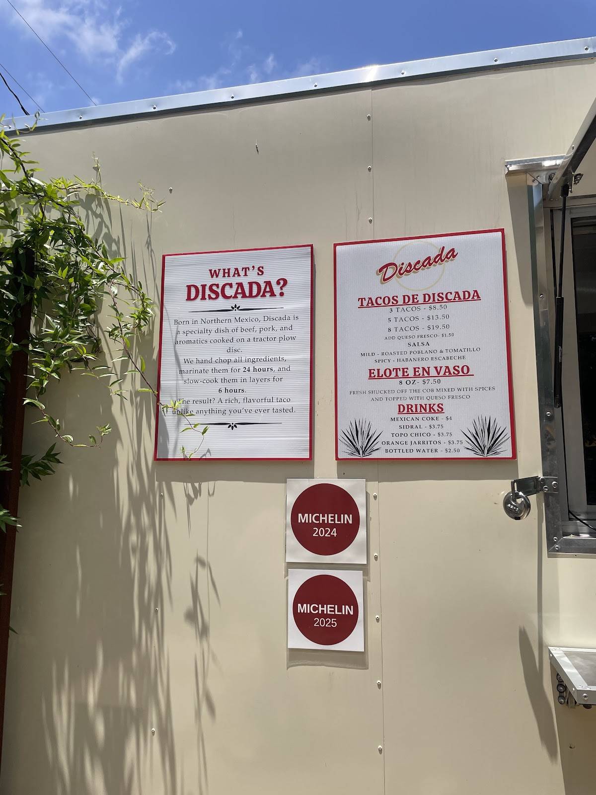 Discada меню