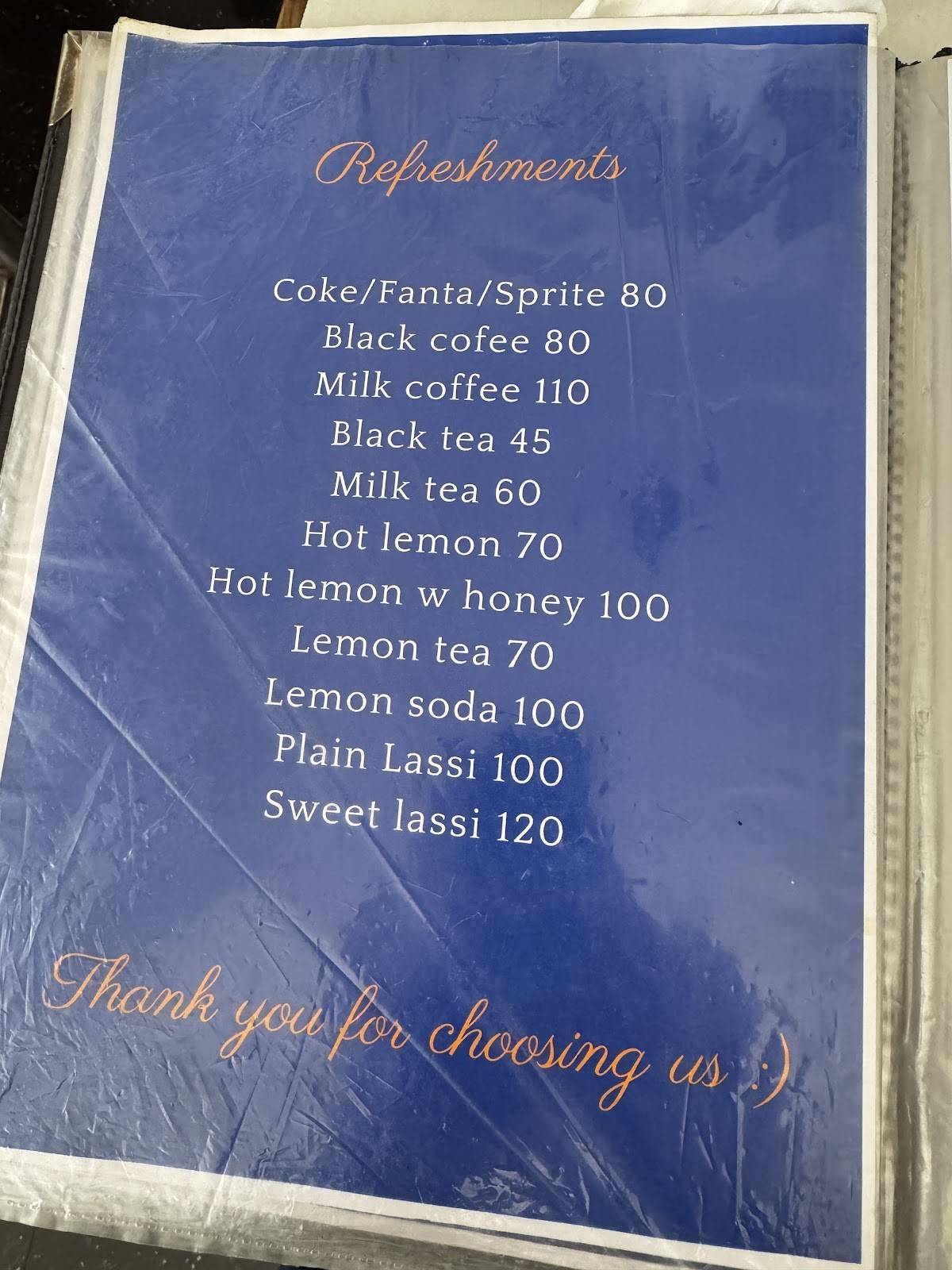 Drop In Restaurant меню