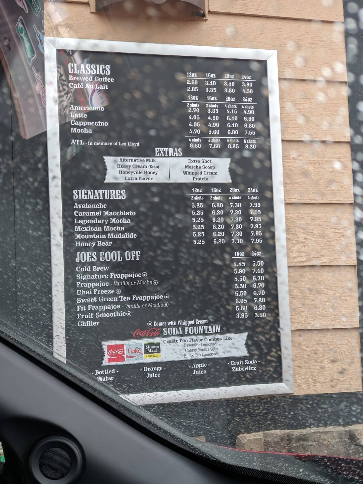 Durango Joes Coffee меню