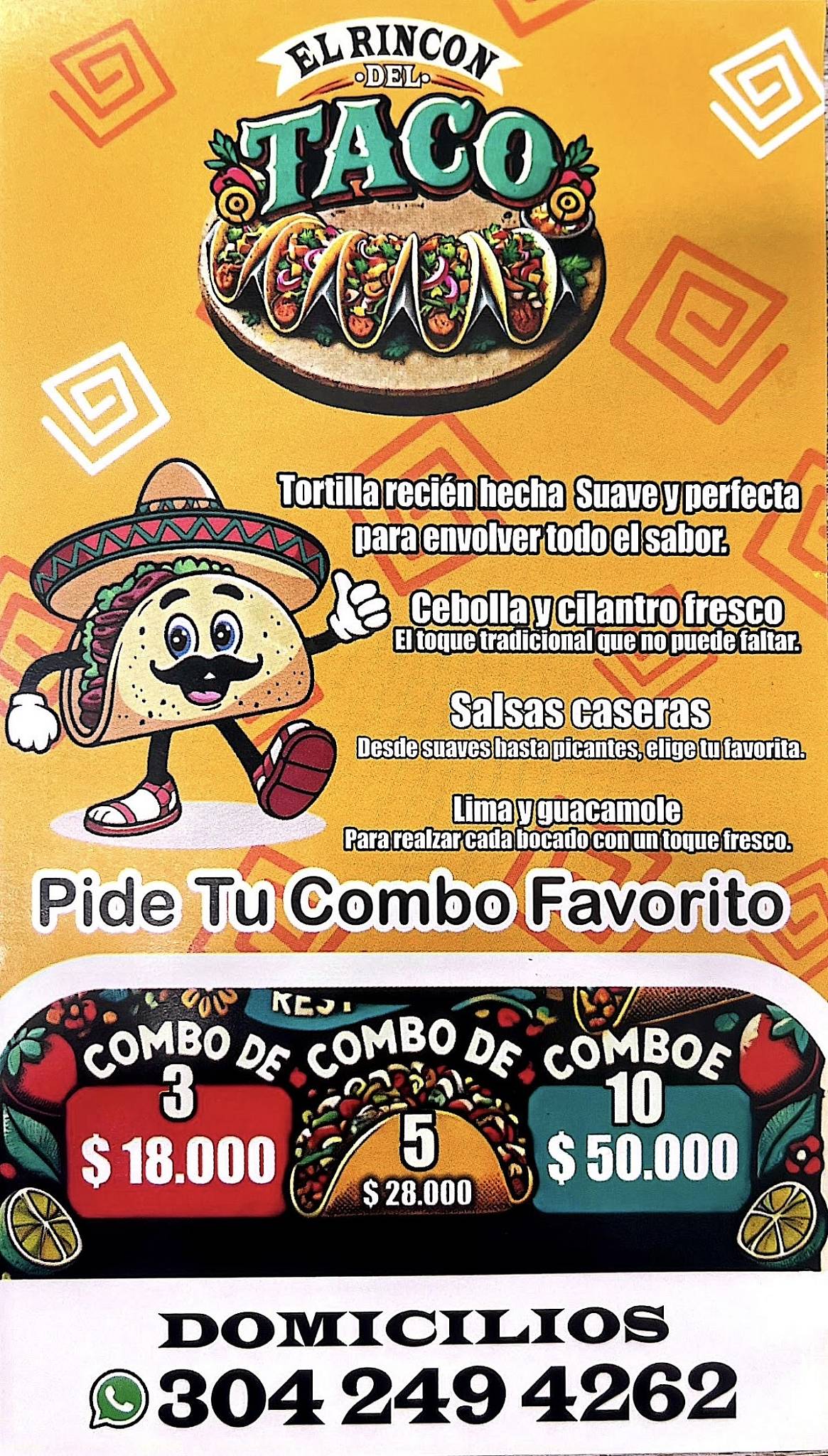 EL RINCÓN DEL TACO меню
