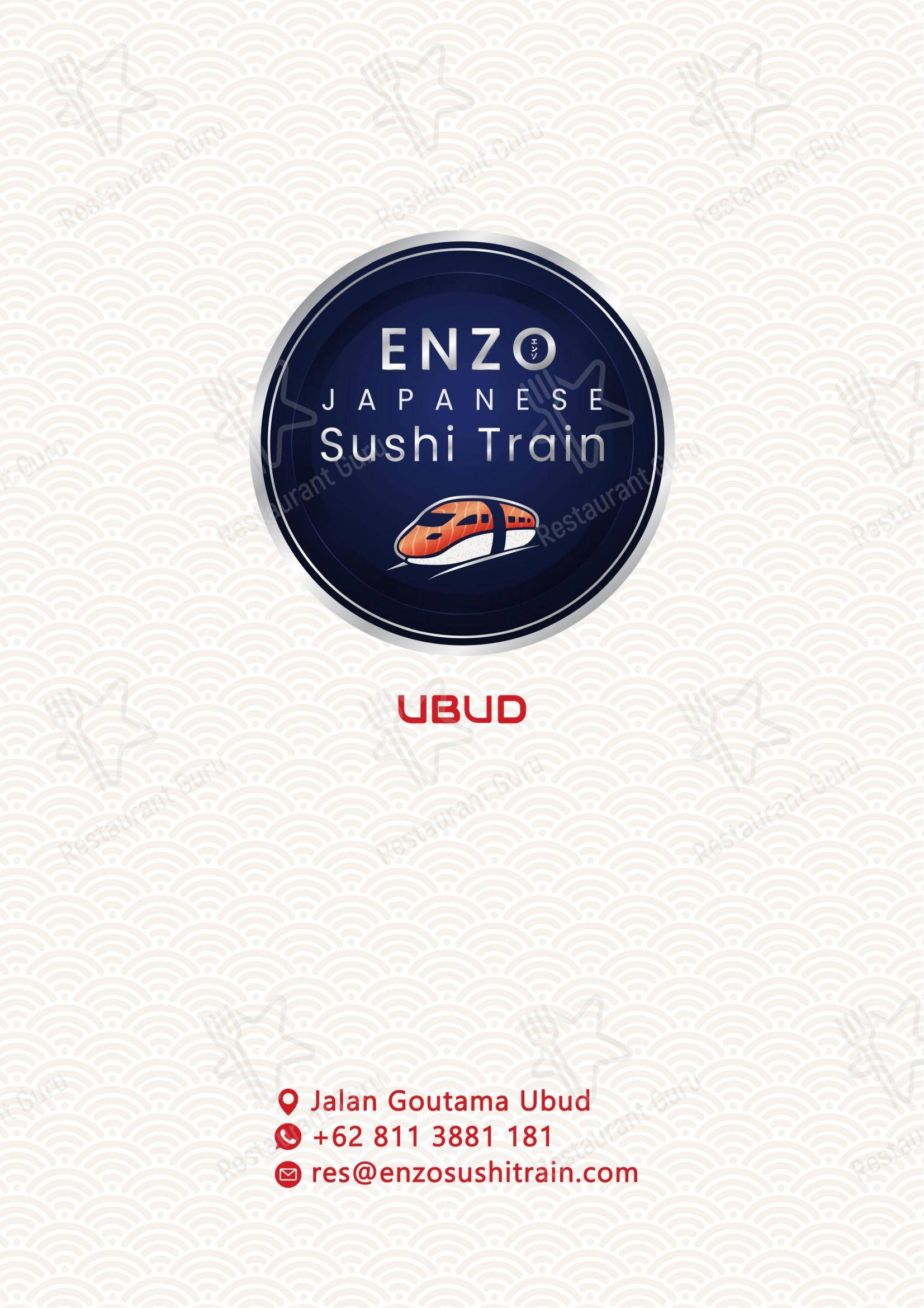 ENZO Sushi Train в Ubud - Меню