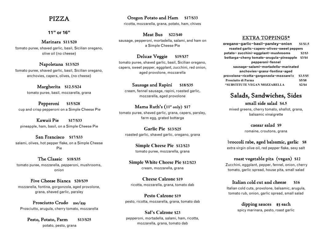 Edan Pizza меню