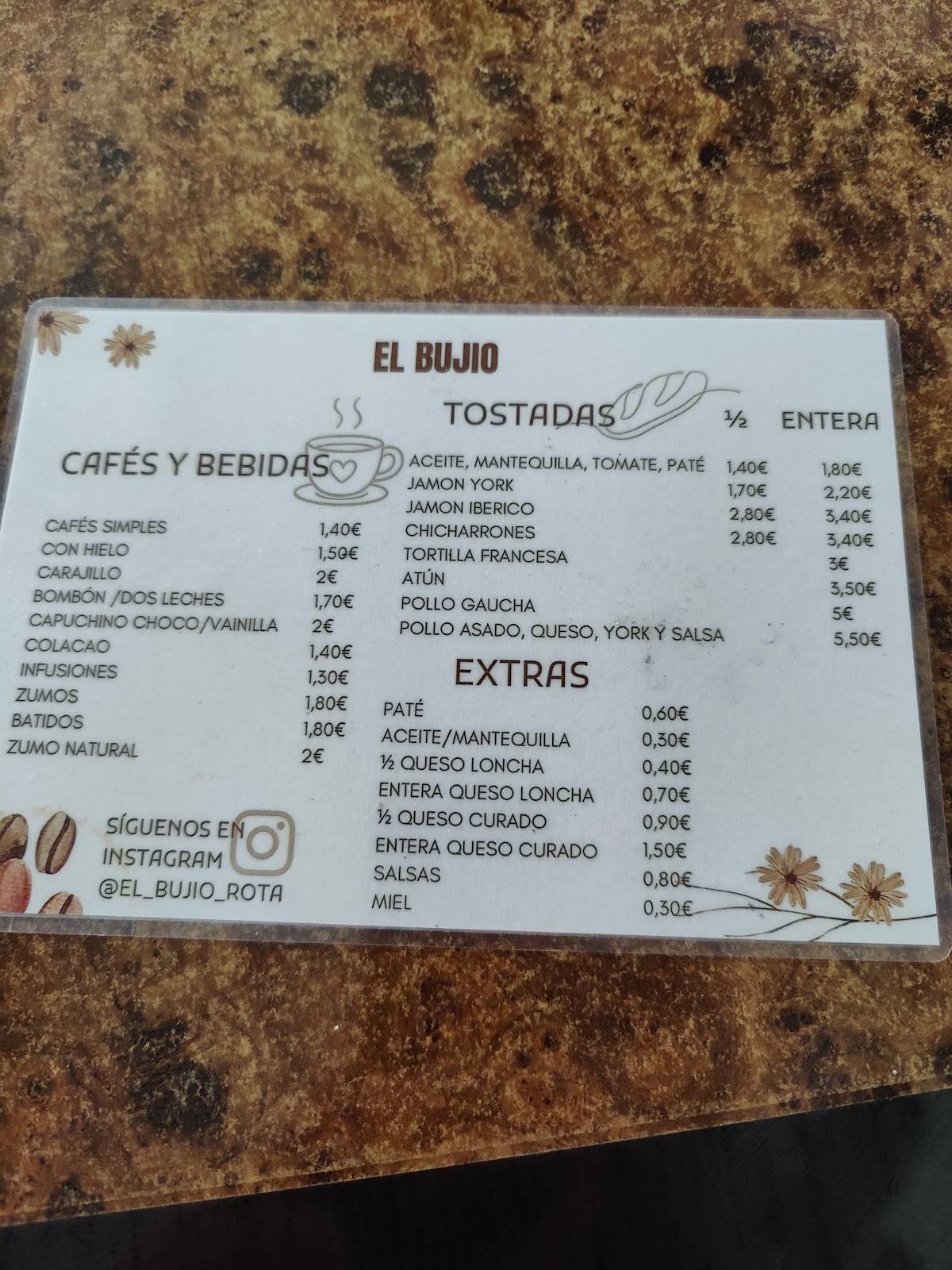 El Bujio меню