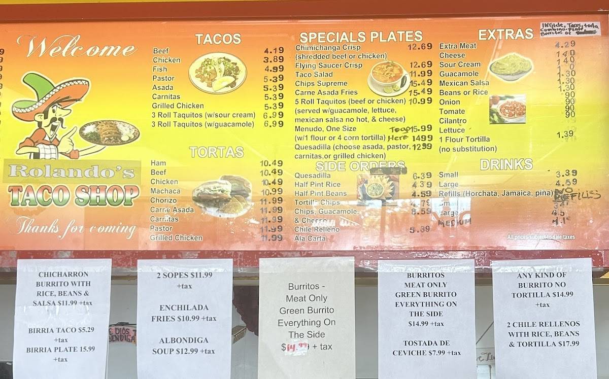 El GoGo’s Taco Shop меню
