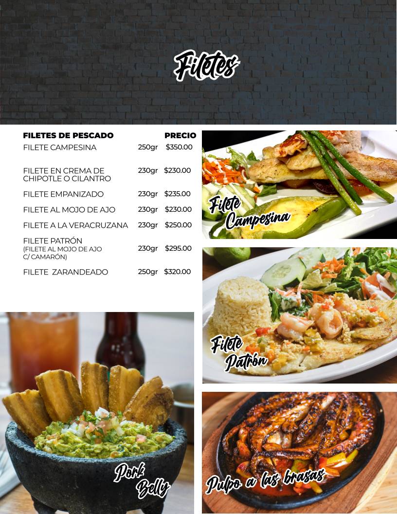 El Güero Rocha Restaurante меню