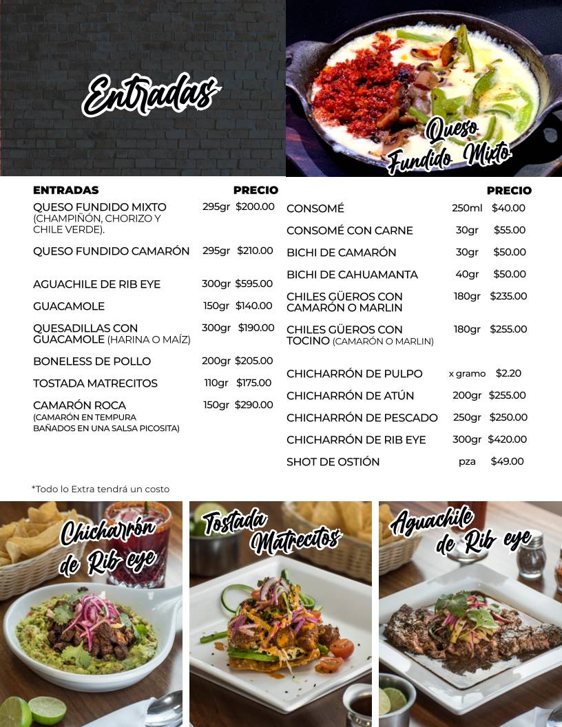 El Güero Rocha Restaurante меню