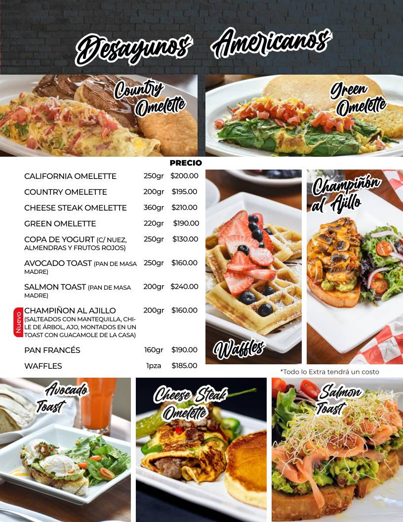 El Güero Rocha Restaurante меню
